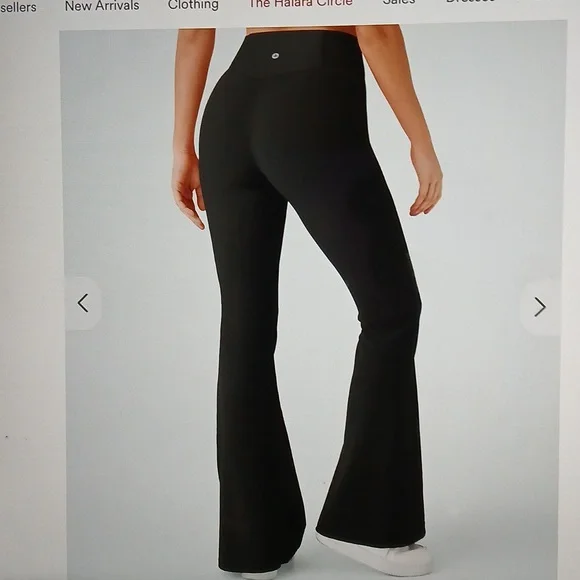 N Halara. Crossover High Waisted Back Pocket Super Flare Leggings - Picture 4 of 5